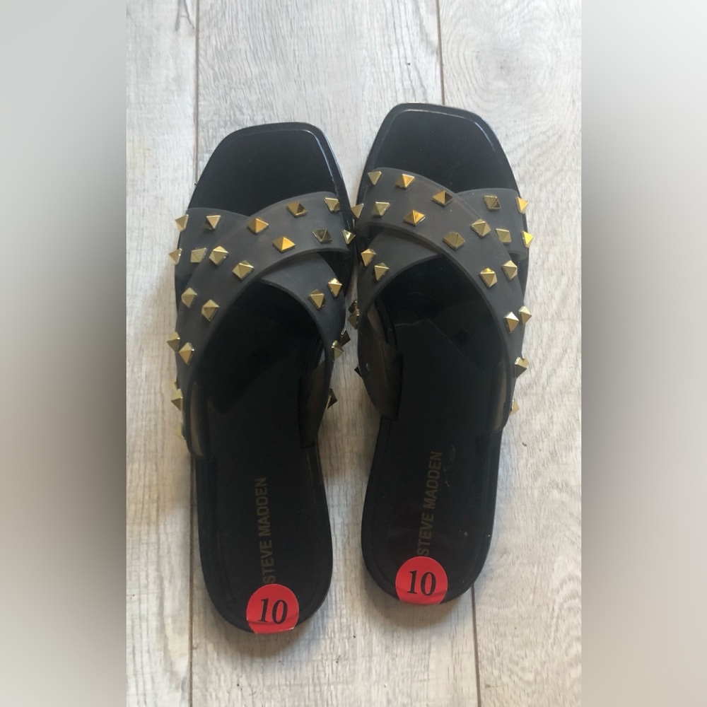 Steve Madden, studded slide sandals size 10